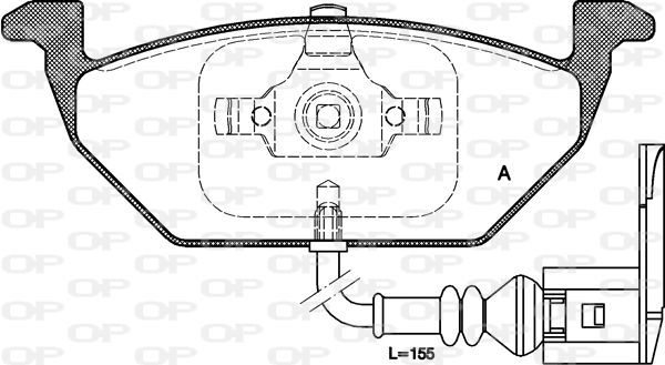 OPEN PARTS Комплект тормозных колодок, дисковый тормоз BPA0633.41